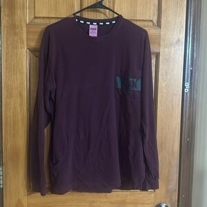 PINK Victoria Secret Long Sleeve Maroon Tee